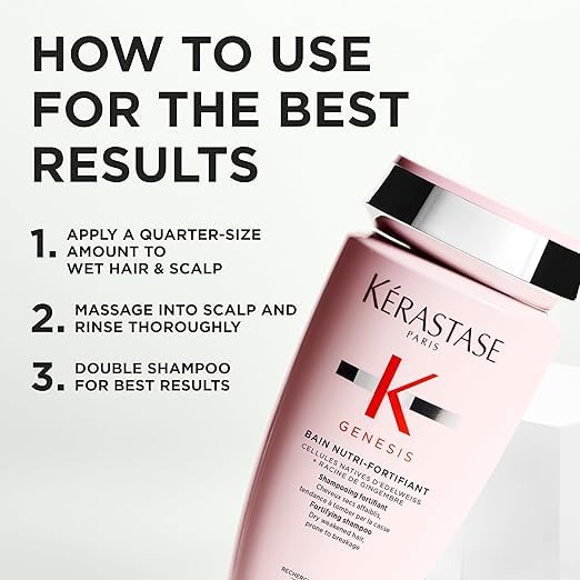 KÉRASTASE on bathroom shelf in lifestyle scene suggesting daily routine