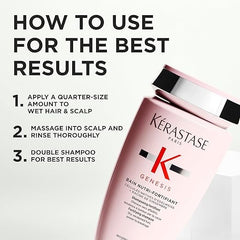 KÉRASTASE on bathroom shelf in lifestyle scene suggesting daily routine