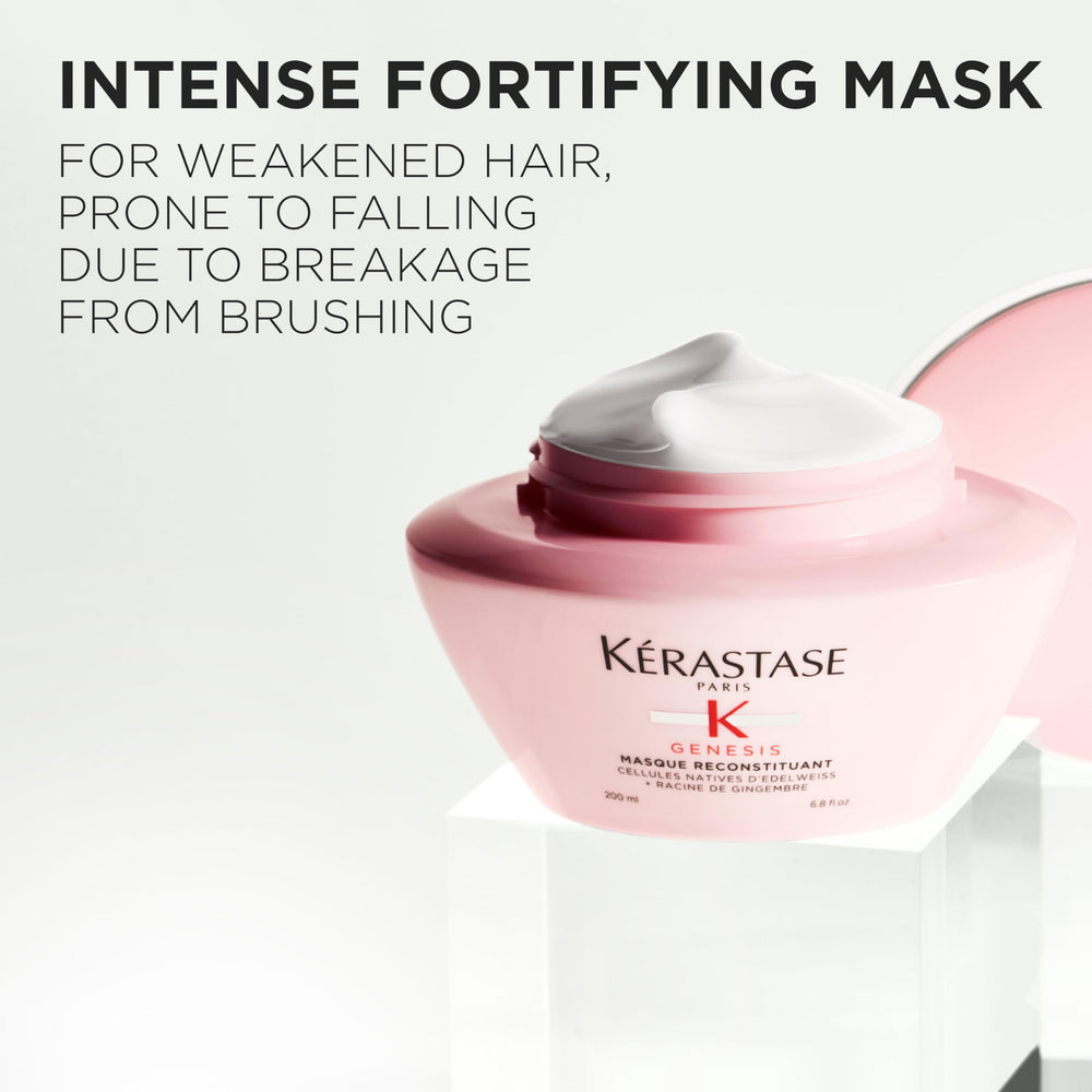 KÉRASTASE Genesis open jar texture close-up demonstrating creamy nourishment