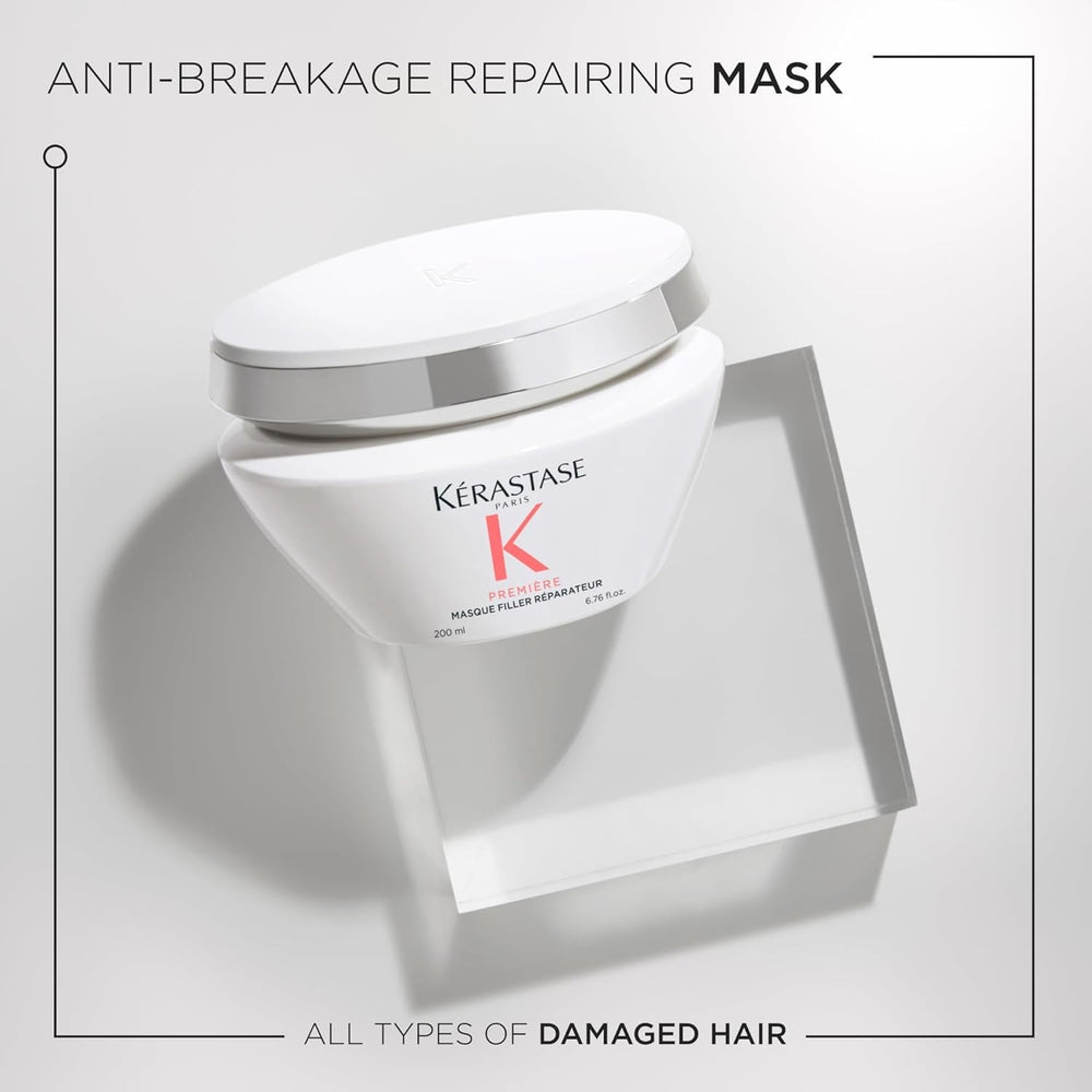 KÉRASTASE in-shower application showing step-by-step use for buildup removal