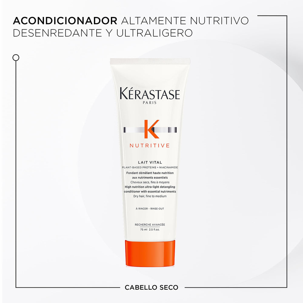KÉRASTASE conditioner being applied to mid-lengths to detangle and nourish
