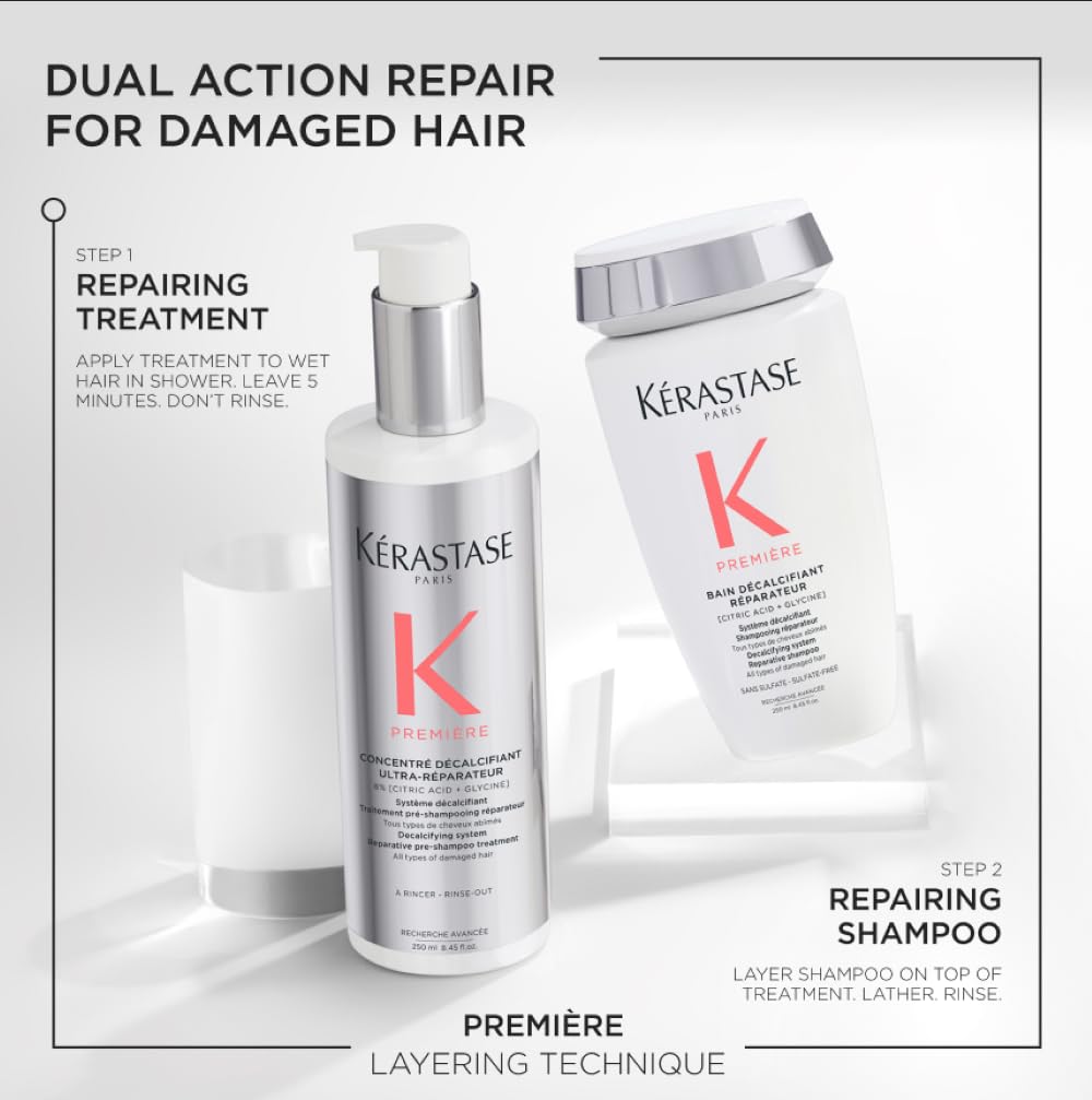 KÉRASTASE ingredients label highlighting citric acid and glycine benefits