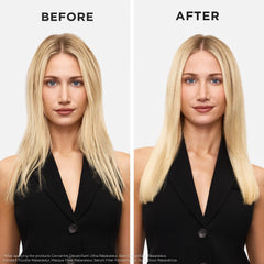 KÉRASTASE applied to damp hair in hand to show usage and prep benefits