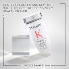 KÉRASTASE creamy shampoo texture close-up illustrating gentle lather