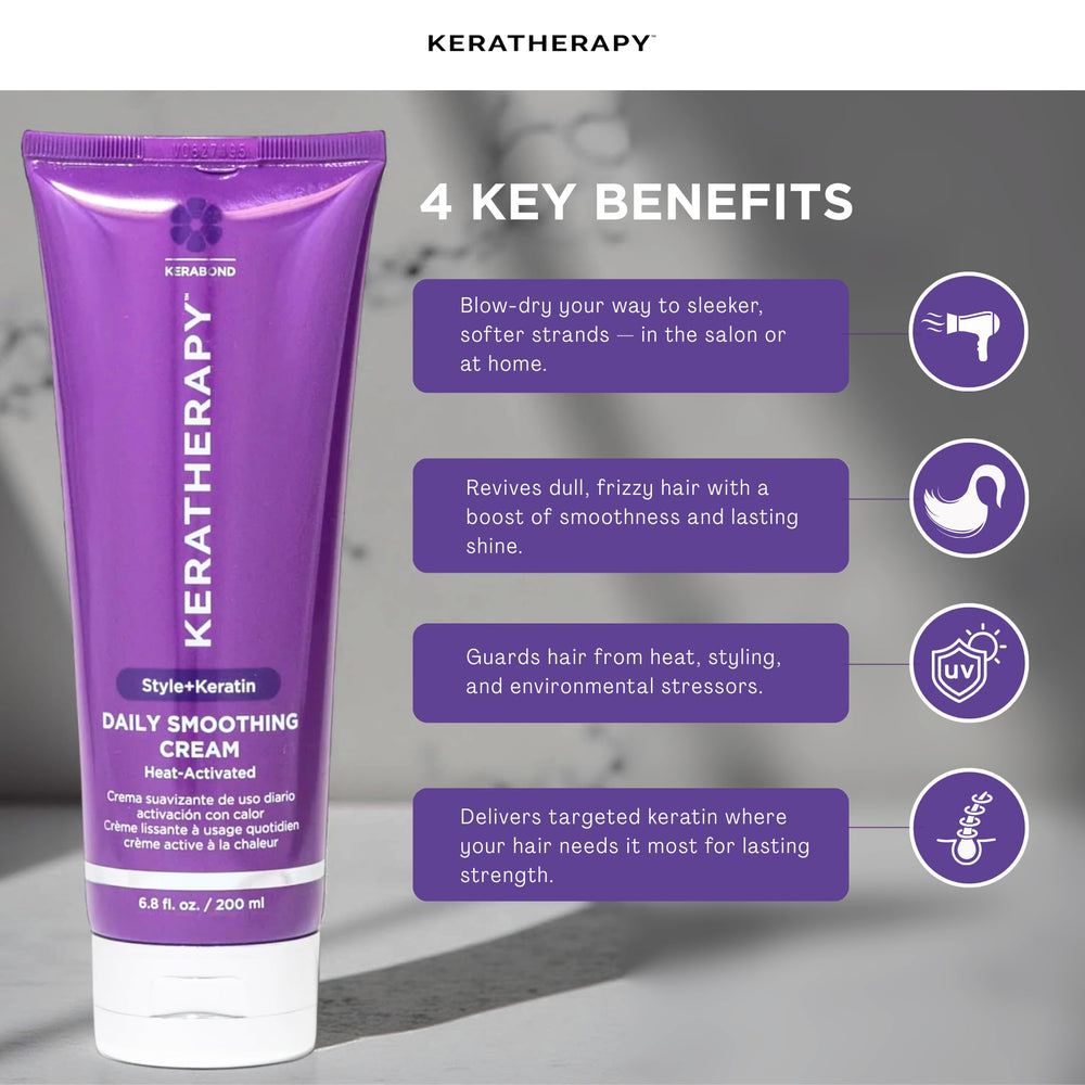 KERATHERAPY cream in hand to show true size and travel friendliness
