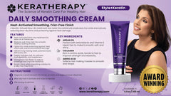 KERATHERAPY cream texture closeup, smooth consistency for easy application