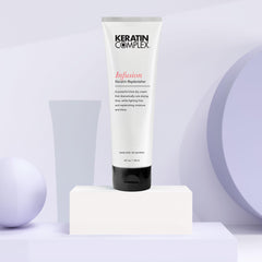 Keratin Complex used in a salon-style blow-dry creating frizz control and lasting shine