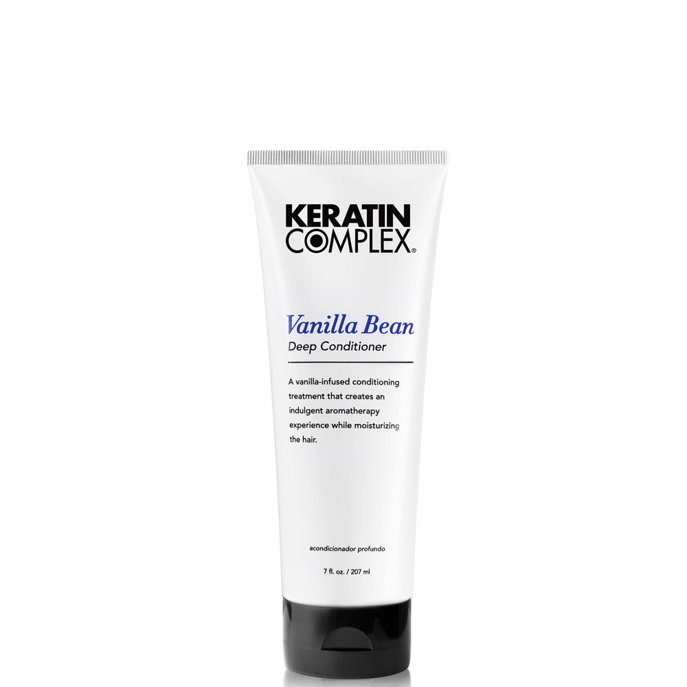 Keratin Complex front jar showing product and benefit of deep conditioning