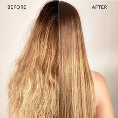 Keratin Perfect product in hand to show 2.5oz scale and convenient travel-friendly benefit