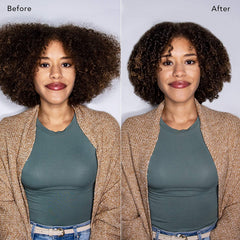 Keratin Perfect being applied mid-lengths to ends demonstrating deep conditioning benefits