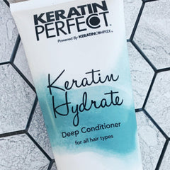 Keratin Perfect next to common 7oz marker showing compact travel-friendly size