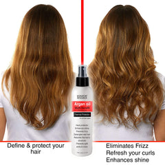 KERATIN RESEARCH hair before and after styling demonstrating reduced frizz and shine