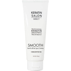 Keratin Salon Direct front packaging showing product and benefit of salon-quality results