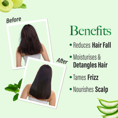 KESH KING conditioner being applied in hand for easy detangling