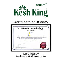 KESH KING bottle on bathroom shelf suggesting daily routine use