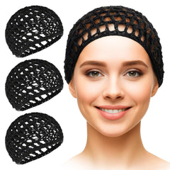 KETAR front view of four-pack black hair nets showing compact packaging and readiness