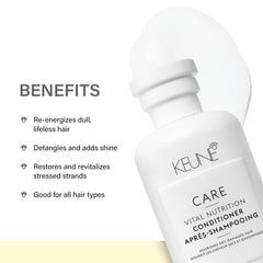KEUNE bottle on bathroom shelf lifestyle shot promoting easy daily salon-quality care