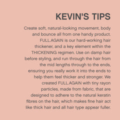 KEVIN.MURPHY FULL.AGAIN label detail highlighting sulphate-free benefit