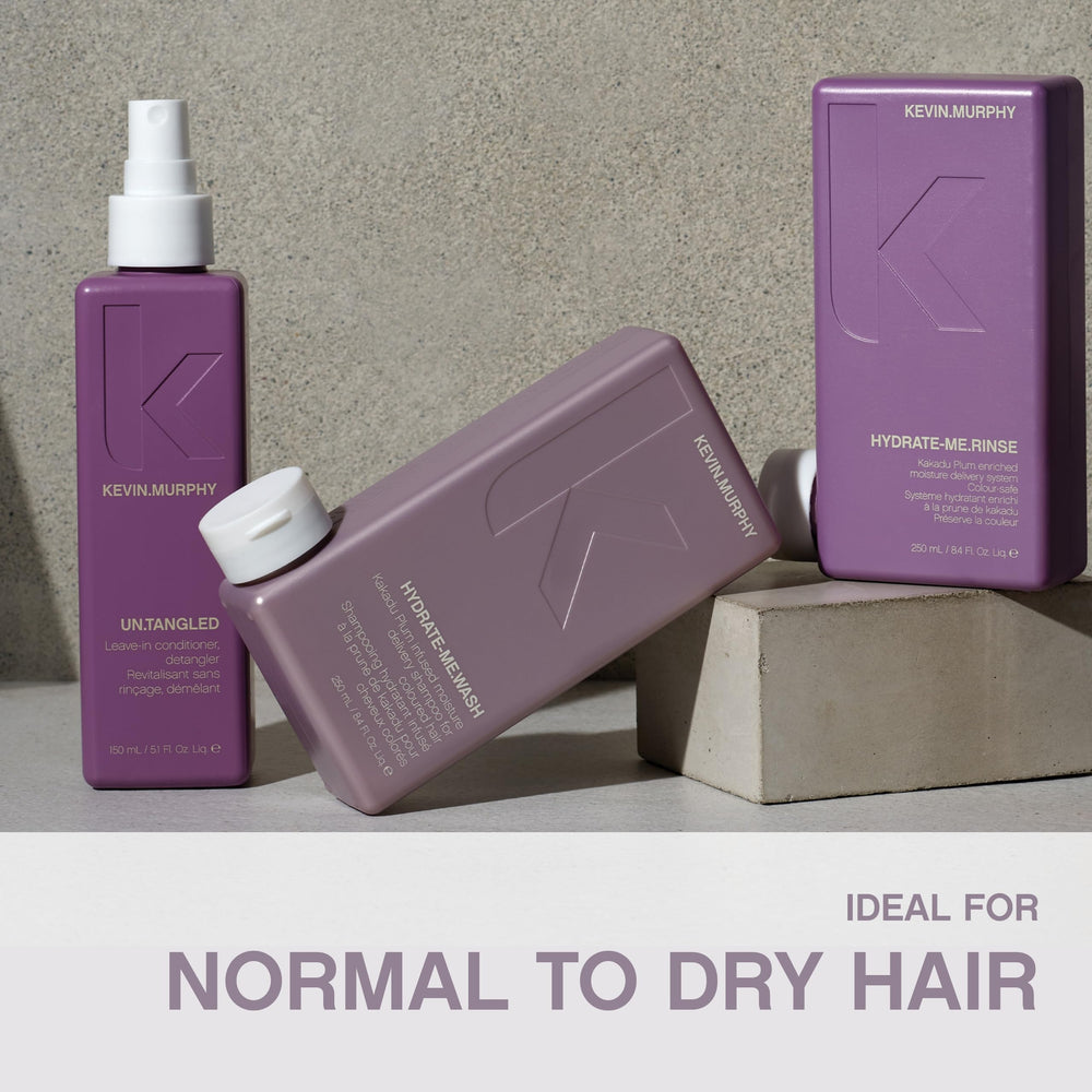 KEVIN.MURPHY before and after hair comparison displaying improved shine and smoothness