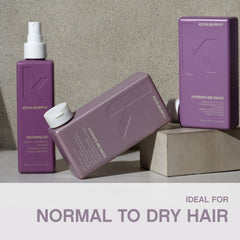KEVIN.MURPHY before and after hair comparison displaying improved shine and smoothness
