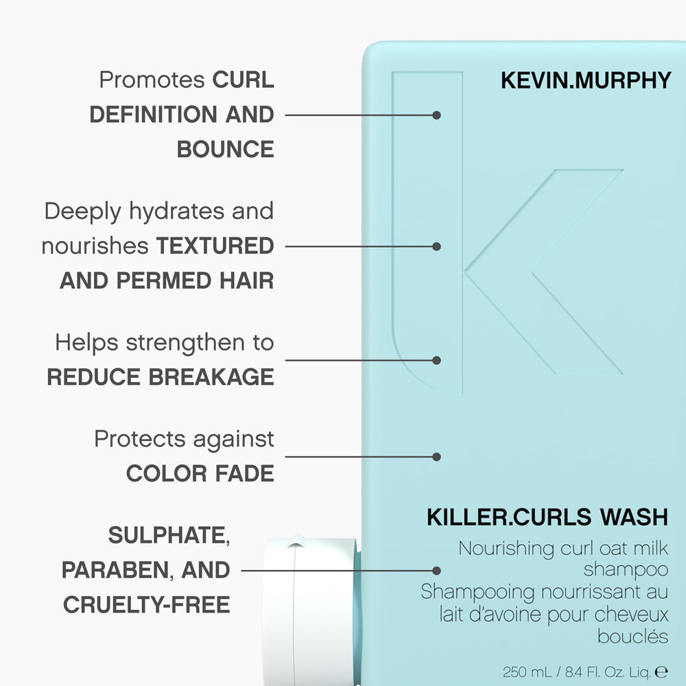 KEVIN.MURPHY shampoo being applied in shower for frizz control benefit