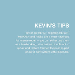 KEVIN.MURPHY in-shower lifestyle shot displaying smooth frizz control
