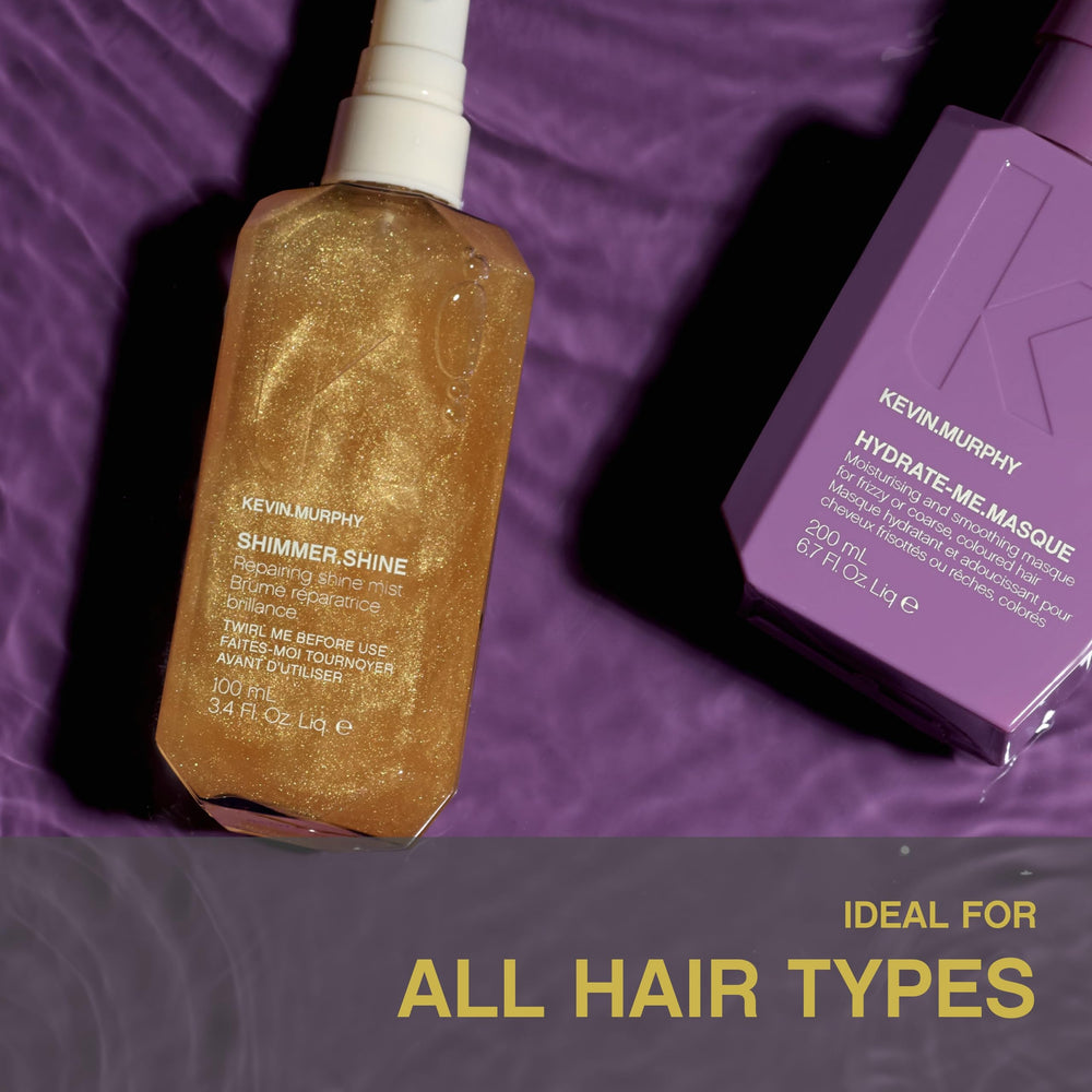 KEVIN.MURPHY 100ml bottle beside hand for scale and travel-friendly benefit