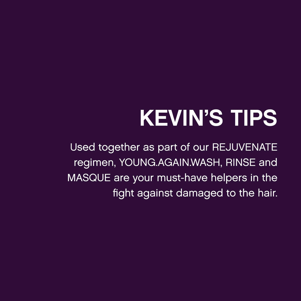 KEVIN.MURPHY label closeup featuring Immortelle and clean ingredients list