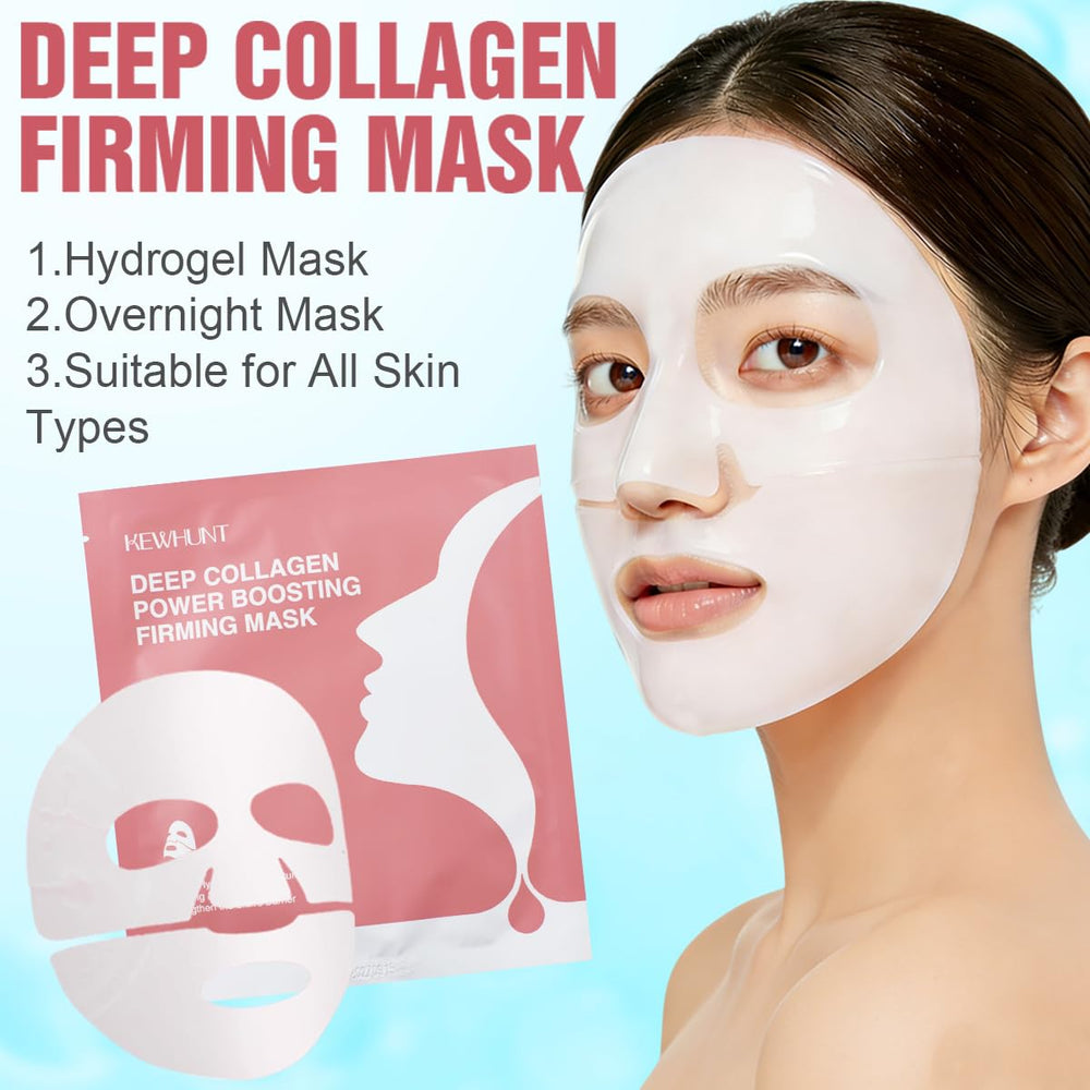 Kewhunt open package revealing jelly mask sheet and moisturizing serum contents