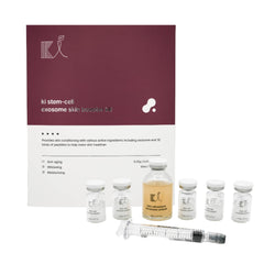 ki cosmetics ampoule beside moisturizer showing size and layering flexibility