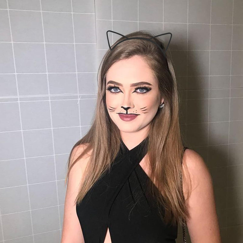 KICOSY cat ear headband side profile showing comfortable fit and stability