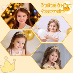 KICOSY child wearing princess tiara delivering joyful, photogenic look