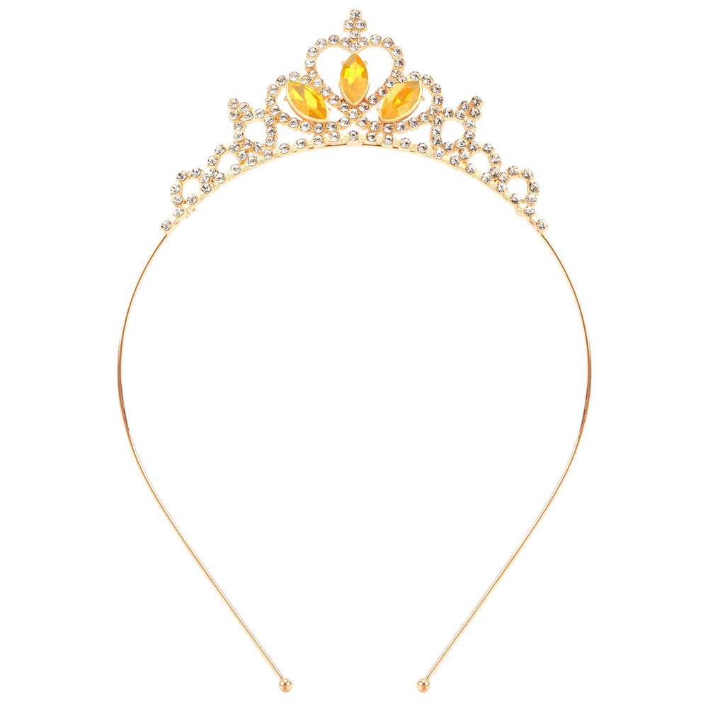 KICOSY gold crown front view showing elegant silhouette and lasting shine