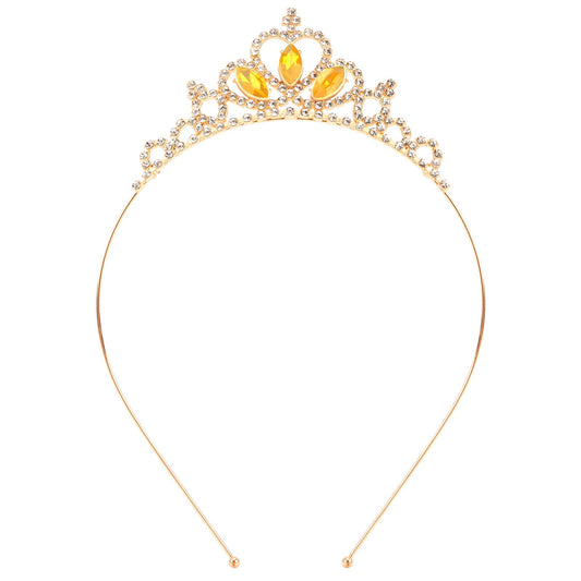 KICOSY gold crown front view showing elegant silhouette and lasting shine