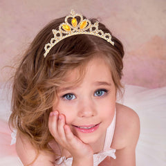 KICOSY side profile of tiara on headband demonstrating comfortable fit