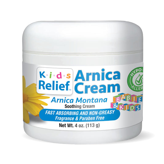 Kids Relief arnica cream tube front view showing product branding and size