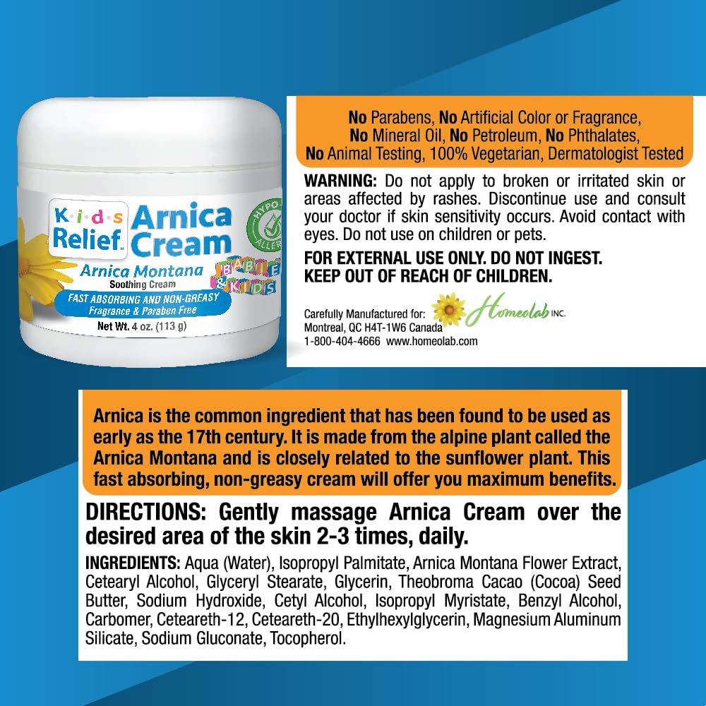 Kids Relief cream texture close-up demonstrating smooth quick-absorbing finish