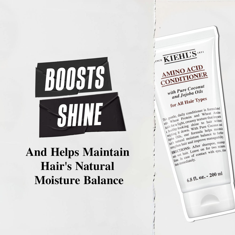 Kiehl's conditioner being applied to wet hair for detangling benefit