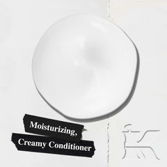 Kiehl's conditioner creamy pour texture demonstrating smooth application benefits