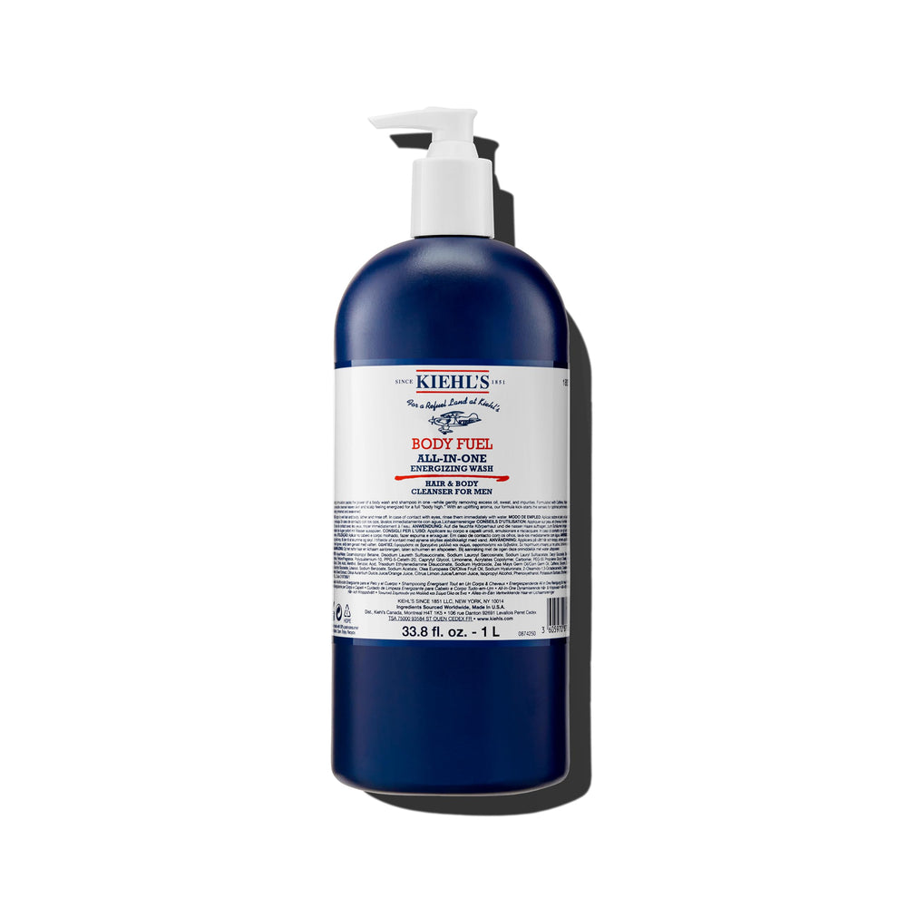 Kiehl's front bottle view showing packaging and fresh scent benefit
