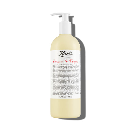 Kiehl's jar front view showing product and moisturizing benefit