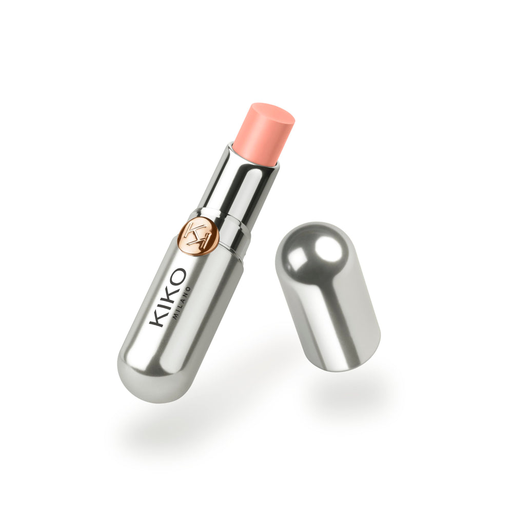 Kiko Milano balm texture swatch showing creamy formula and subtle sheen benefit