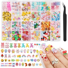 Kikonoke front packaging showing full 300-piece kawaii nail charm assortment