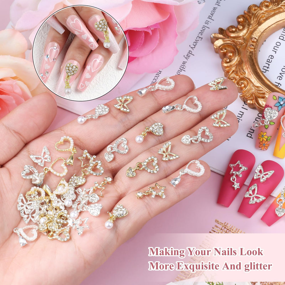 Kikonoke charms beside ruler illustrating size range and placement options