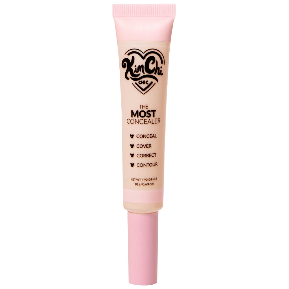 KimChiChic concealer applied under eye demonstrating brightening effect