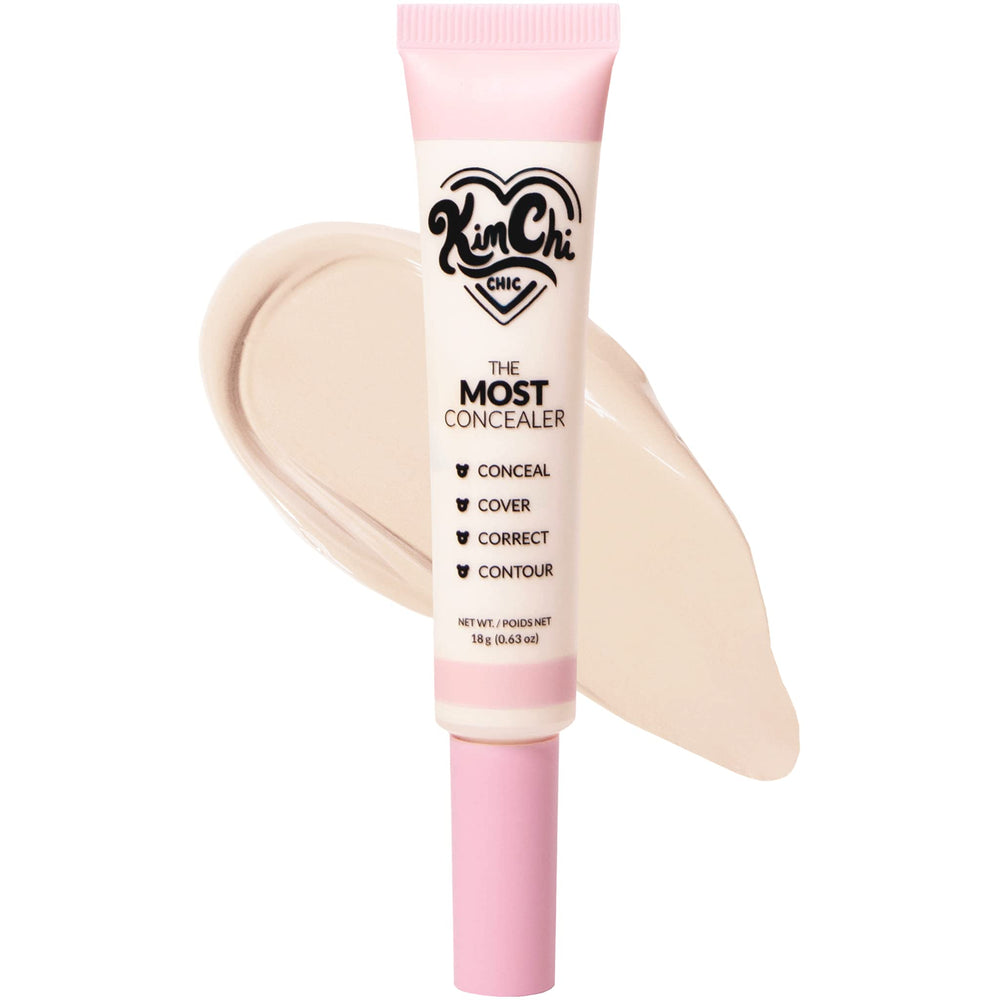 KimChiChic concealer front packaging showing shade 01-Ivory and branding