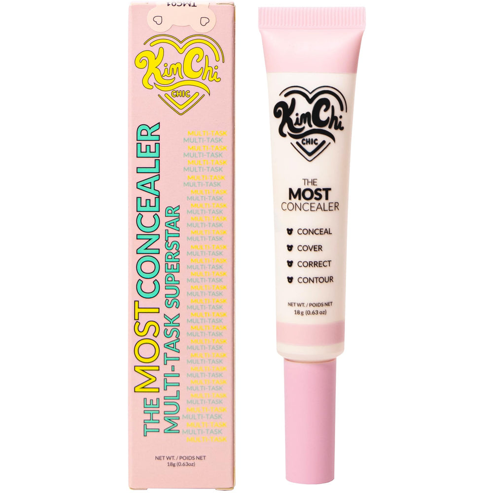 KimChiChic concealer next to a coin to show compact travel-friendly size