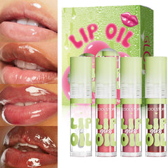 KIMIEYE front packaging showing four light hydrating lip oils for travel
