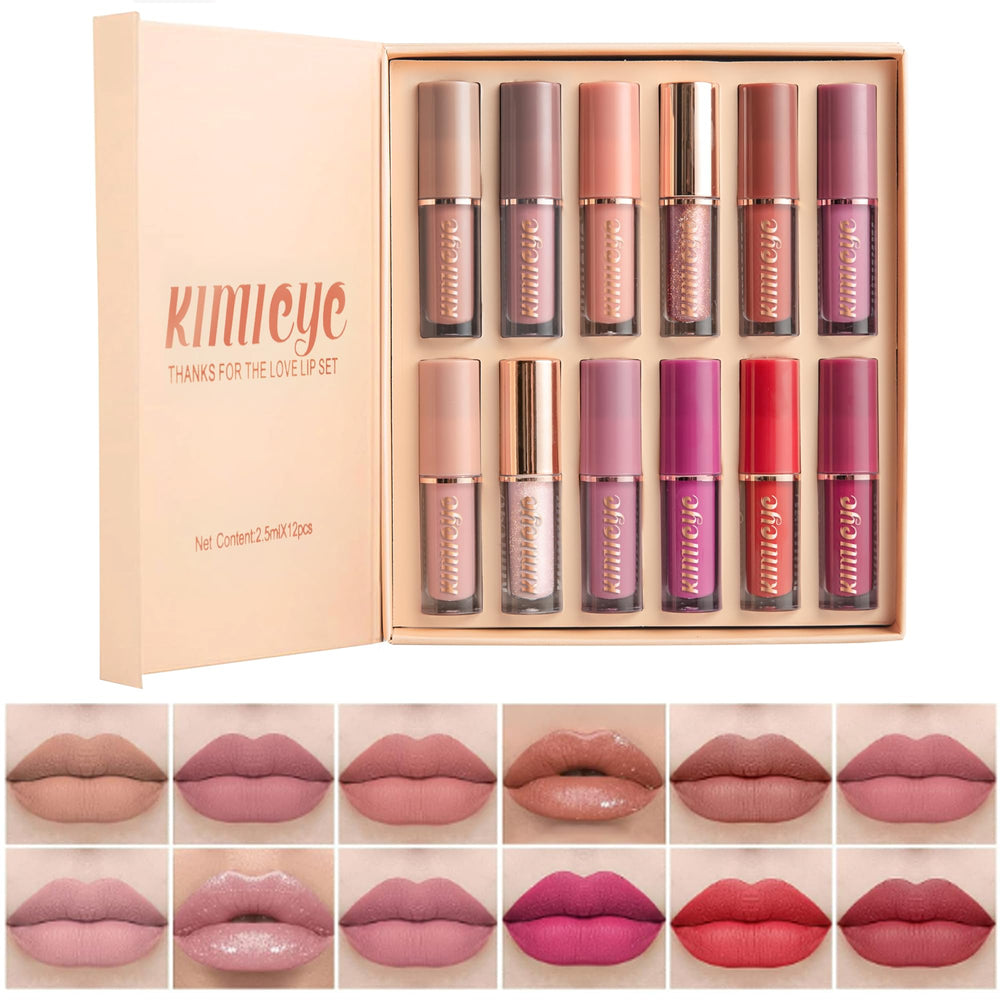 KIMIEYE front packaging showing all 12 tubes and color range for gifting