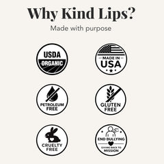 Kind Lips close-up of beeswax texture illustrating smooth, moisturizing glide